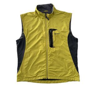 Marmot Vest Mens XL Windstopper Fleece Green Full Zip‎ Pockets Outdoor Gorpcore